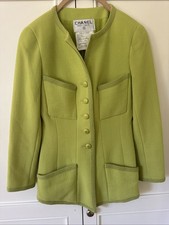 Vintage Chanel Lime Green Chanel Tweed Jacket - 1992 Fall/Winter Collection