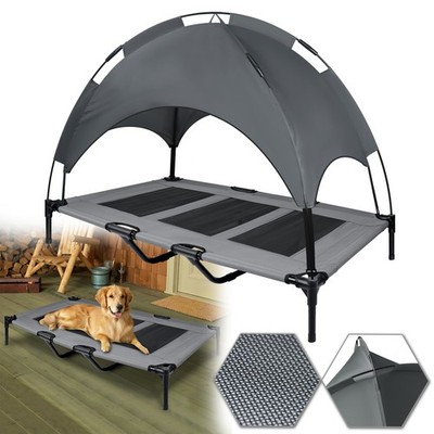 Haustierliege Hundeliege Hundebett Katzenbett mit Baldachin für Camping Max 60kg