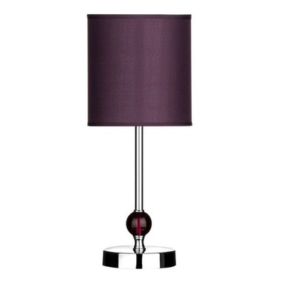Tischlampe verchromt lila Schirm für Schreibtisch Arbeitszimmer Leselampe Zimmer neu