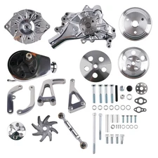 Engine Drive Installation Kit for Long Water Pump 1958-1995 Chrome Finish