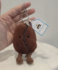 AUTHENTIC Jellycat Amuseables Coffee Bean Bag Charm Keychain- NWT- FAST SHIP