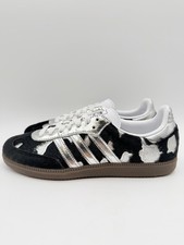 Adidas Women's Samba OG Size 7.5 Black Pony Hair Silver Metallic KJ2313