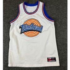 VTG Space Jam Tune Squad Bugs Bunny 1 Basketball Jersey Mens Large White Sports