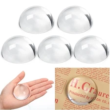 6 Pcs Crystal Dome Magnifier Paperweights Glass Paperweight Reading Magnifying