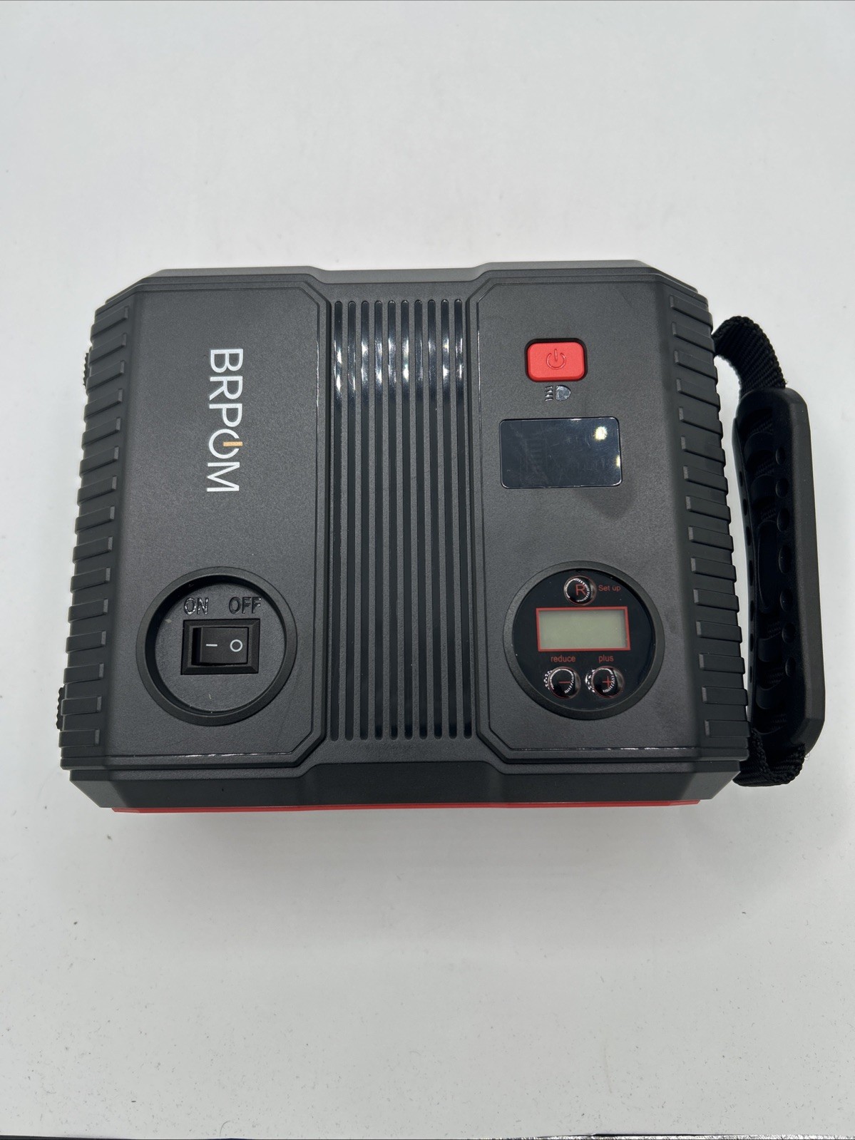 BRPOM Car Jump Starter with Air Compressor, 150PSI 8000A Peak 24000mah OPEN BOX