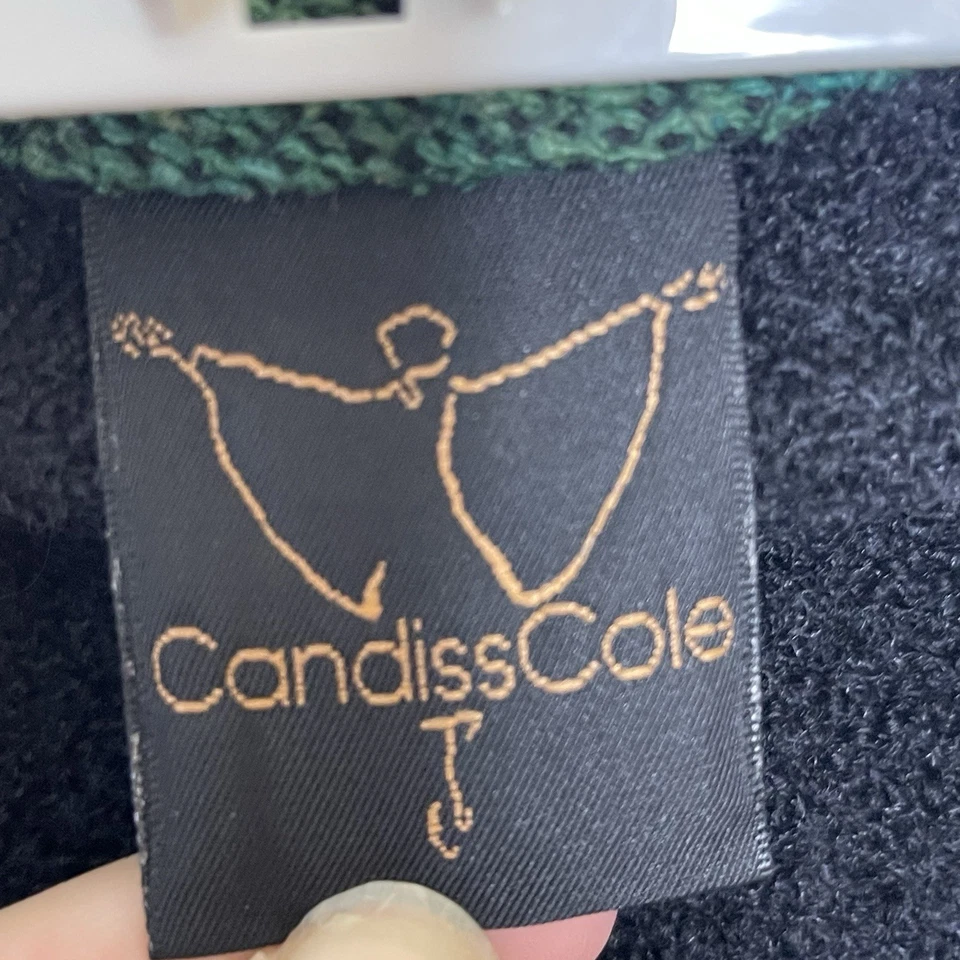 Chaqueta Bolero Recortada de Lana CANDISS COLE De Colección Negra Arco Iris Borde Arte Para Usar P/S Foto 4 de 4