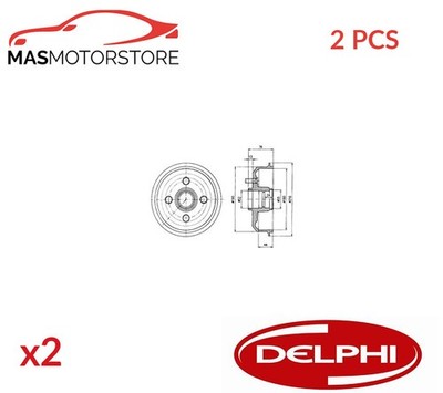 BREMSTROMMEL HINTEN DELPHI BF229 2PCS I NEU OE QUALITÄT