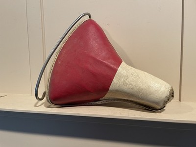 Vintage 1950s Schwinn / Troxel Bike Bicycle Seat Red & White Jaguar Corvette