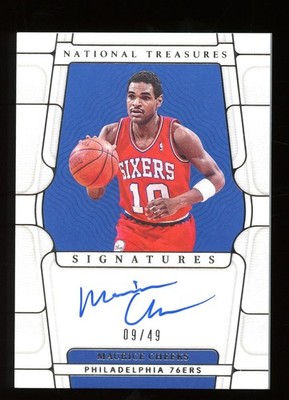 2021-22 Panini National Treasures Maurice Cheeks Signatures Auto #/49 76ers