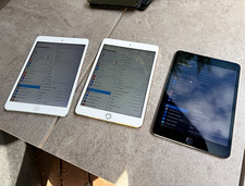 3x Apple iPad mini 2/3/4 7,9 Zoll 16 GB Grau/Gold/Silber WLAN Wi‑Fi + Cellular