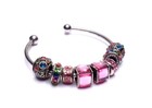 Vintage Rhinestone Charm Bracelet Cuff — photo 6