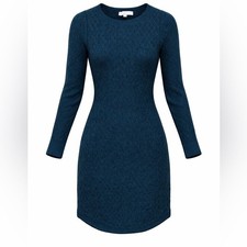 Ann Taylor Loft Teal Textured Sweater Dress Women’s XS Great Pre-Owned Condition