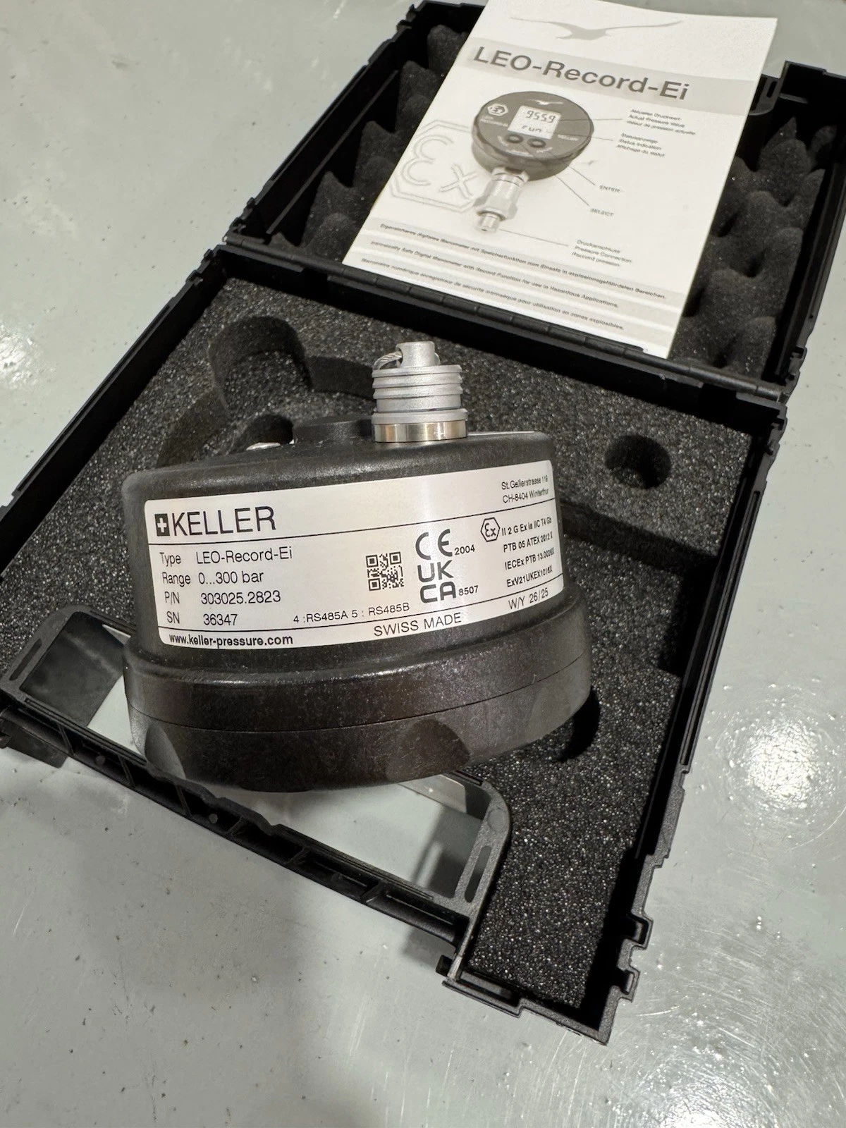 Keller LEO Record Ei 300bar Record Pressure Data Logger Brand New In Case 5