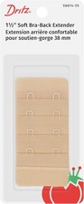 Dritz 1-1/2" Soft Back, Beige Bra Extender, 1-1/2-Inch