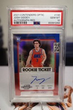 2021-22 Panini Contenders Optic Josh Giddey Autograph Red /75 PSA 10 RC Thunder