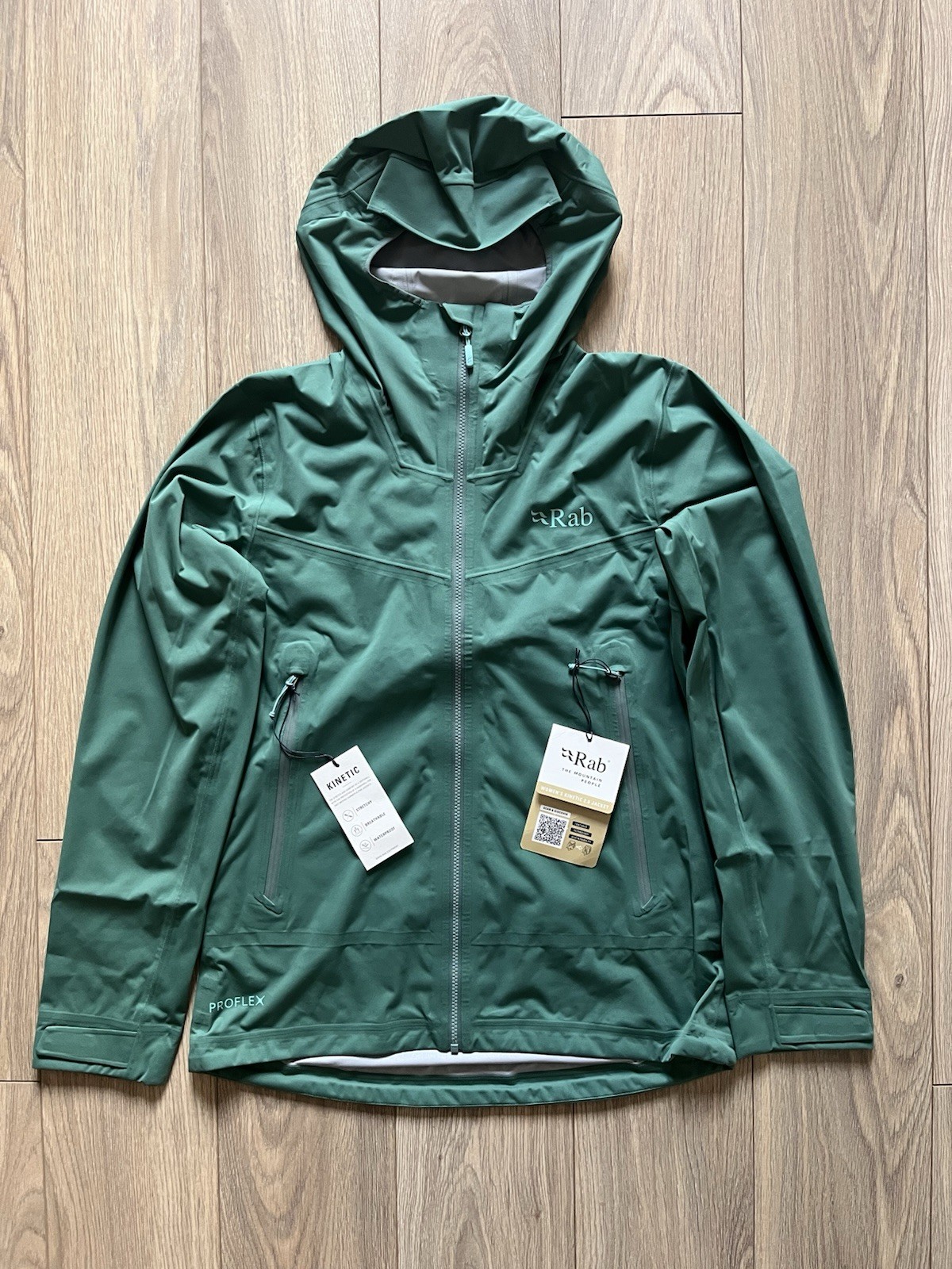 Chaqueta Rab Kinetic 2.0 - Mujer Reino Unido 10 - Eucalipto PVP £220 NUEVO CON ETIQUETAS