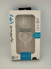 NEW Speck MagSafe 13ft Drop Presidio Perfect-Clear Case iPhone 15 Plus 14 Plus