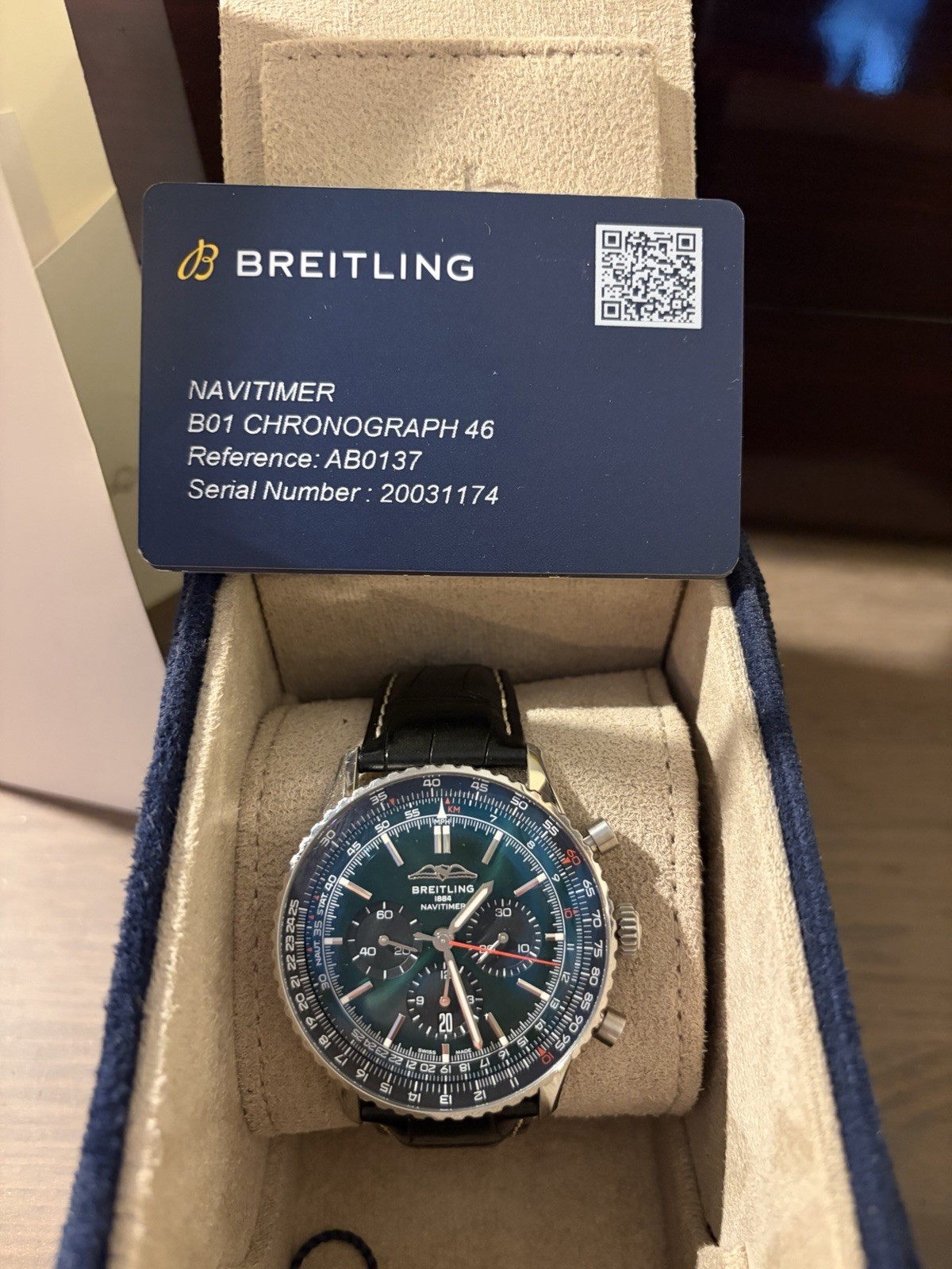 Immaculate Feb 26 Breitling Navitimer BO1