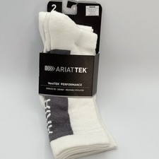 Ariat VentTEK Mid-Calf VentTek Performance White Socks AR2331-100 Size M 5-9