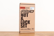 Genuine Rays 19hex Nut Lock Set L31 - M12 X 1.5 - Black 24 Lugs