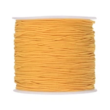 1mm Dia 328ft Latex Elastic String for Bracelet Stretchy Cord, Gold Yellow