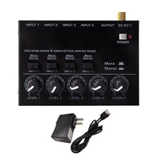 Metall Ultra Low Noise 4 Kanal Mini Line Audio Stereo Mischpult für Live-Studio