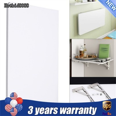 Folding Wall Table Fold Down Study Writing Desk Kitchen Floating Storage Shelf.