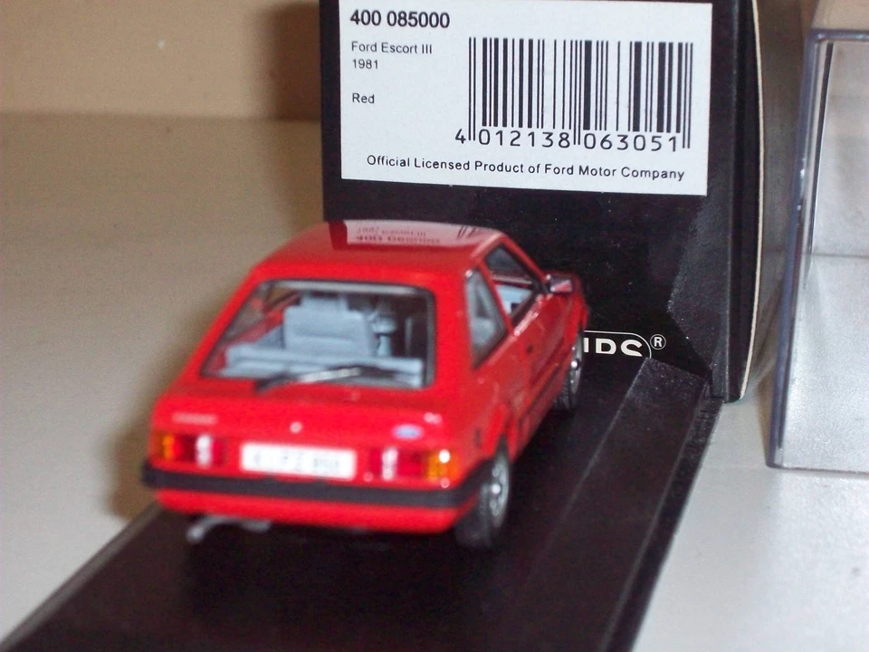 Minichamps 1/43 FORD ESCORT III 1981 Red/Rosso 400085000 Limited 3016 pcs Raro! - Immagine 4 di 4