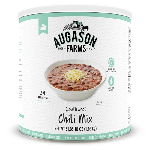 Augason Farms Southwest Chili Mix #10 Can 3lbs 10 oz. Emergency Long Term 10 Yr