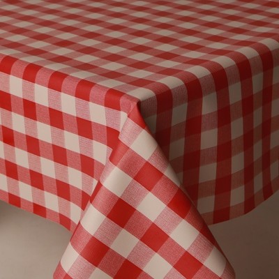 Children Pvc Oil Vinyl Plastic Table Cloth Picnic Red White