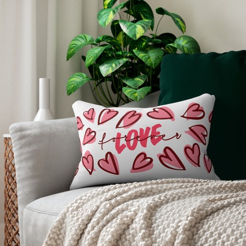 Love Heart Lumbar Pillow, Decorative Pillow, Gift for Couples, Home Decor, - Picture 2 of 6