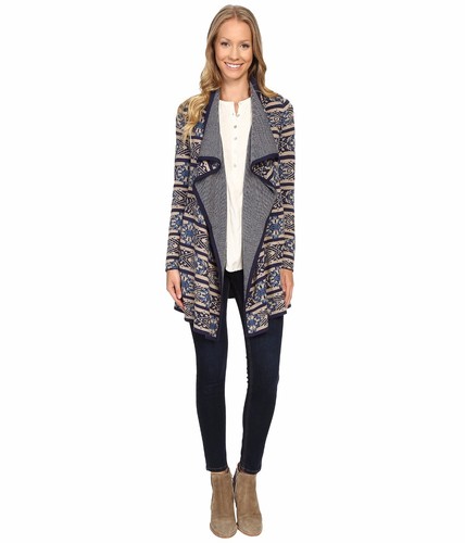 Scarf Pattern Drape Cardigan Multi 