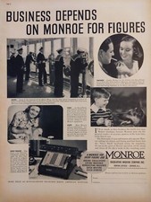 1938 vintage Monroe adding calculator for bookkeeping.   thumbnail