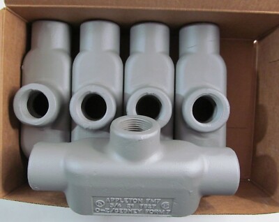 5-PACK NEW APPLETON ELECTRIC APPTB27SA ALUMINUM FM7 CONDUIT BODY 3/4'' 21 TB27