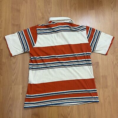 Vintage Hang Ten Men's Rare 70s Striped Single Stitch Polo Vintage Hang Ten Men's Rare 70s Striped Single Stitch Polo