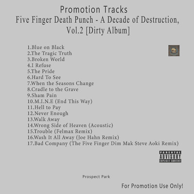 Rock.. White CD. Five Finger Death Punch - A Decade of Destruction Vol.2 [Dirty]