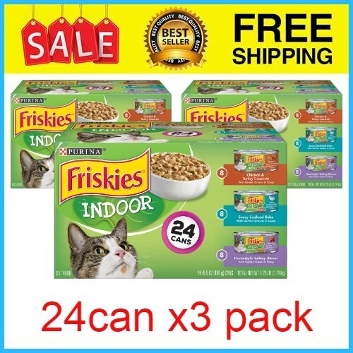 Purina Friskies indoor Wet Cat Food Variety Pack, 5.5 oz Cans 3 pack