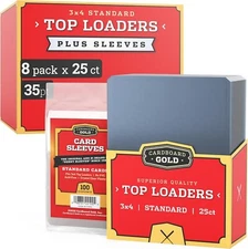 200ct Ultra CBG Pro Premium Sports Card Toploaders Topload Plus 200 Soft Sleeves