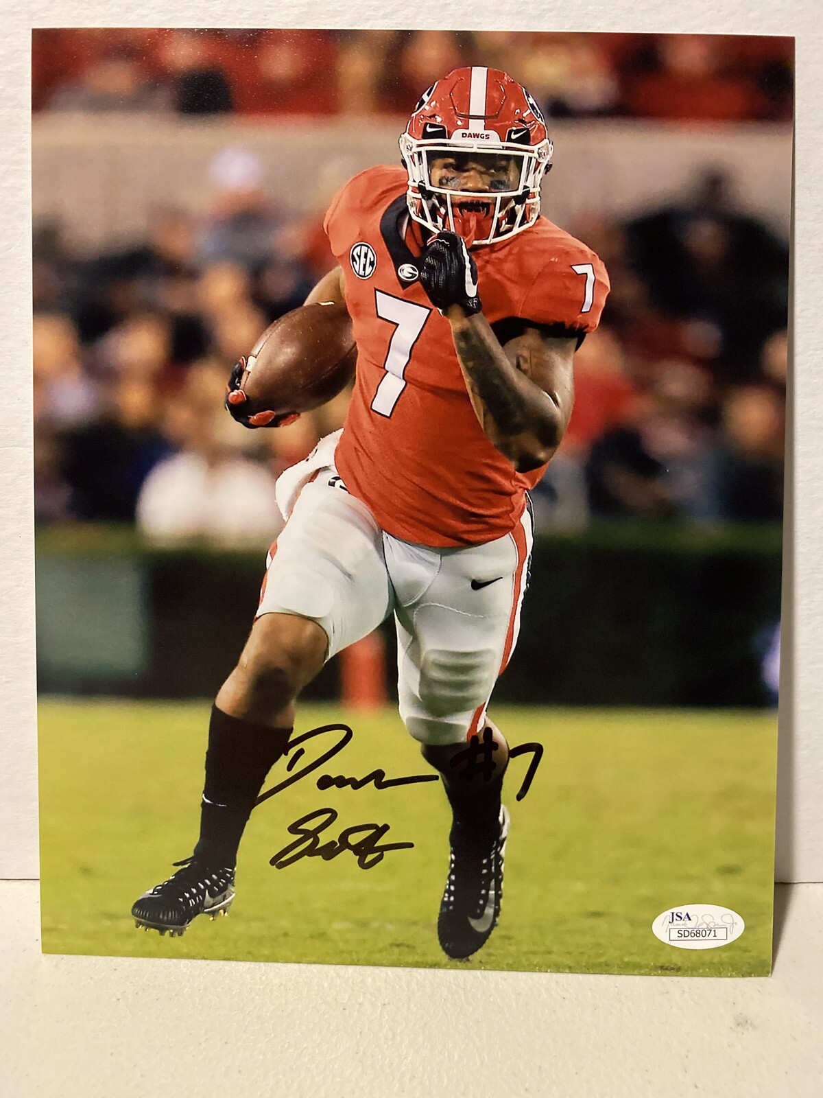 D'Andre Swift Autographed Signed Georgia Bulldogs 8x10 Photo JSA 