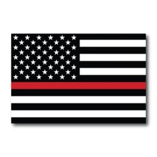 Magnet Me Up Thin Red Line American Flag Magnet Decal-4x6 Heavy Duty for Car Tru