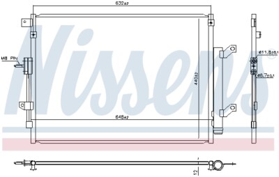 940934 Nissens Condenser, Air Conditioner for Jeep