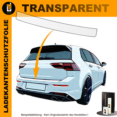 LACKSCHUTZFOLIE LADEKANTENSCHUTZ FÜR VW GOLF 8 SCHRÄGHECK AB 2019 TRANSPARENT