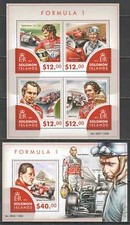 LS464 2015 ÎLES SALOMON FORMULE 1 F1 SENNA SCHUMACHER #3377-81 1KB + 1BL MNH