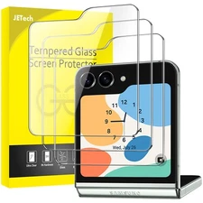 JETech Front Screen Protector for Samsung Galaxy Z Flip 5, 3-Pack