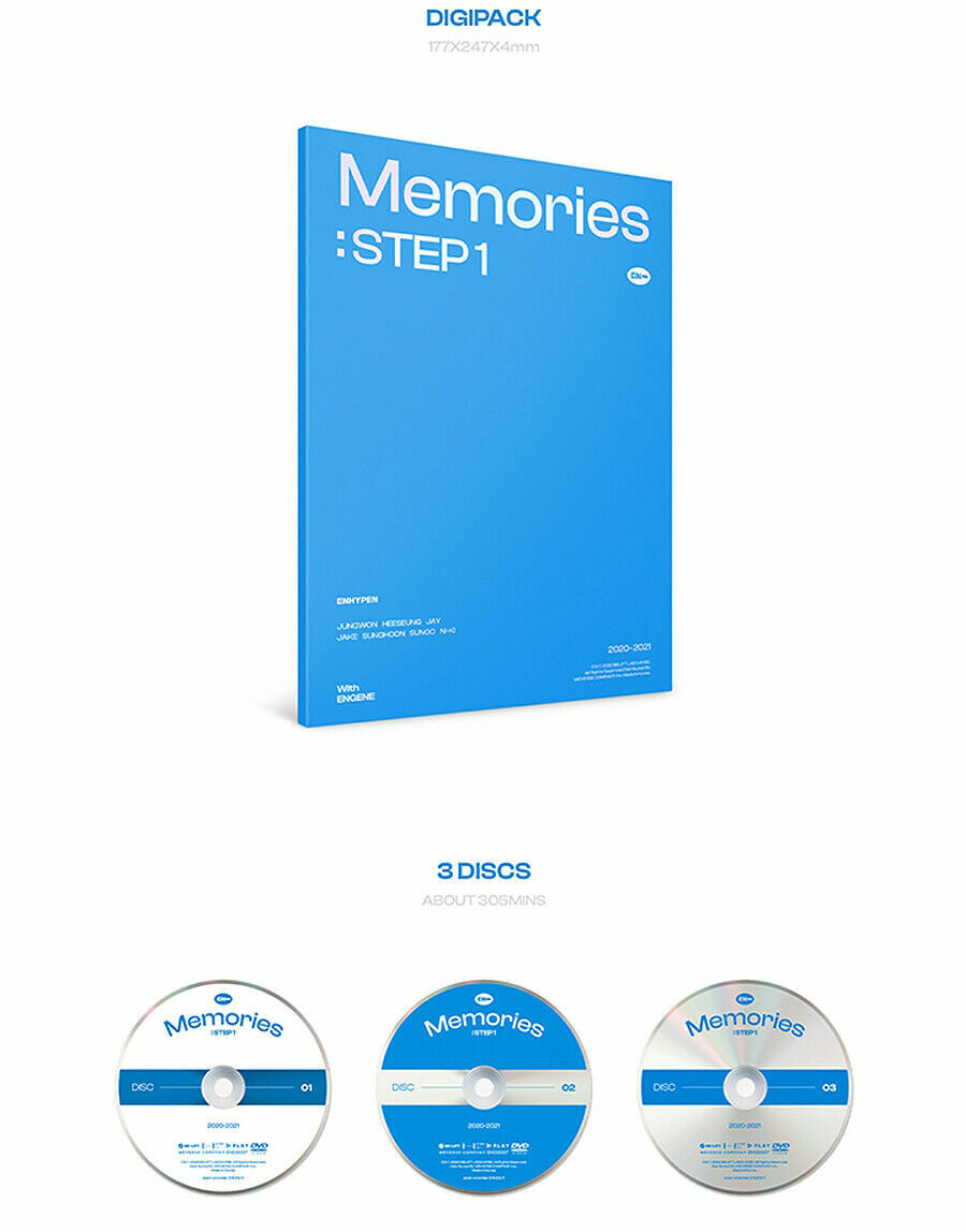 ENHYPEN MEMORIES : STEP 1 DVD 3Disc+P.Book+Accordion Photo+