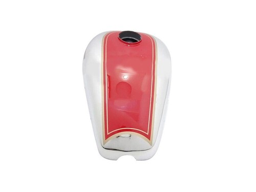 Réservoir essence chromé peint rouge Ariel 350cc - Neuf (reproduction) - Photo 5/6