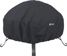 Fire Pit Cover Round Classic Accessories Water-Resistant 30" Black Outdoor New