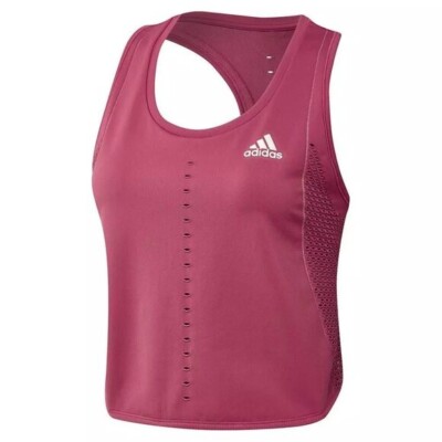 Adidas $75 Tennis Primeknit Primeblue Tank Top Wild Pink GL5707 size L  Stretch - Main Image