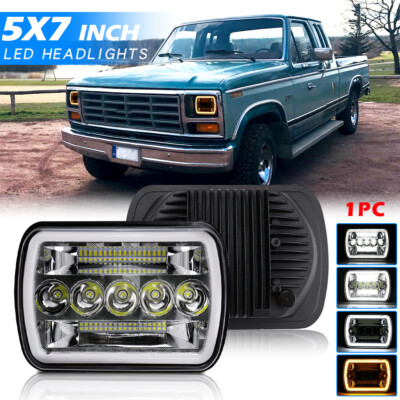 7x6'' Led Projector Headlight Hi/Lo Halo DRL fit for Ford F-150 F-250 F-350 Truck