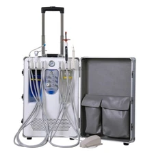 Portable Dental Delivery Unit Treatment Suction Turbine Air Compressor 4Holes
